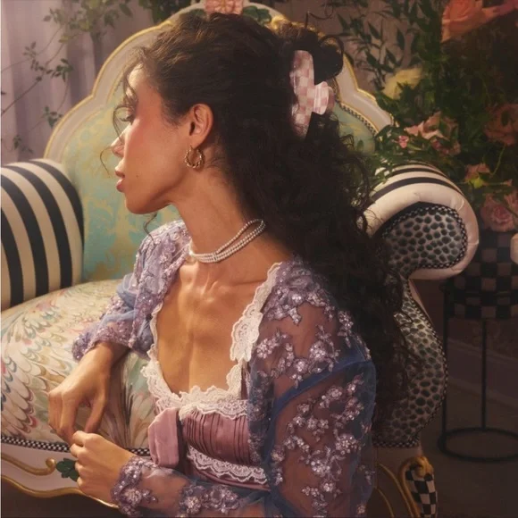 Goody x MacKenzie-Childs Pink Checkered Claw Clip - Picture 7 of 7